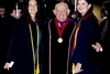Dr. Bloom with his students at Commencement 2009 