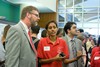 Roopa Srinivasaiah presents her poster to Dr. Layne