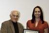  Dr. Bloom with Dominique Ochoa, the undergraduate student of the year in Exercise Science for 2010