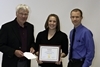 Drs Jackson (left) and McFarlin with Whitney Breslin who won the Tony Jackson Research Excellence Award for 2010