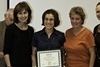  Ms. Laura Moore (left) and Dr. Bode with Melissa Francik, who won the outstanding undergraduate student award in Nutrition