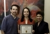  Dominique Ochoa - the outstanding undergraduate student in Exercise Science with her family.