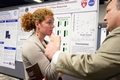 HHP grad student Amber Forrest with Dr. Marke Clarke at the poster session 
