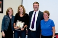 Ms. Claudia Scott, Audra Hollingsworth (winning an award for Excellence in Nutrition), Dr. Layne and Dr. Bode  