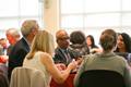 Dean Roberts with his guests during dinner  