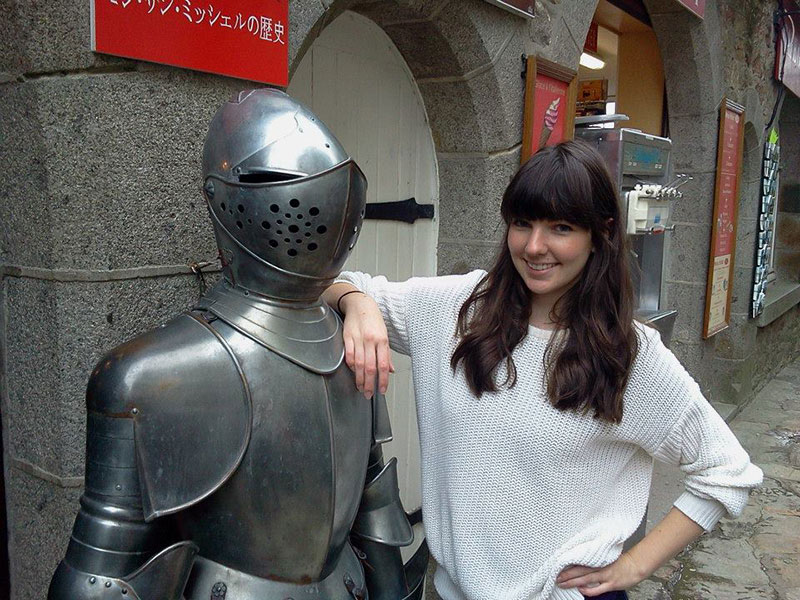 Student and friend at the Mt St Michel