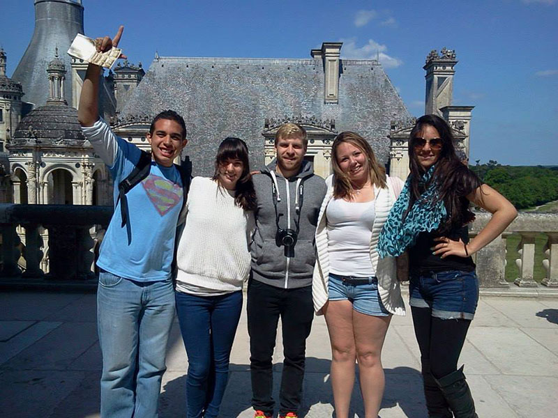 Students in the Chambor Castle