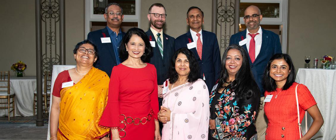 Group photo of Renu Khator President of the University of Houston, and other dignitaries