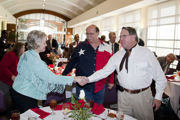 The three mayors in attendance: Annise Parker of Houston, Charles Jessup of Meadows Place and Allen Owen of Missouri City.