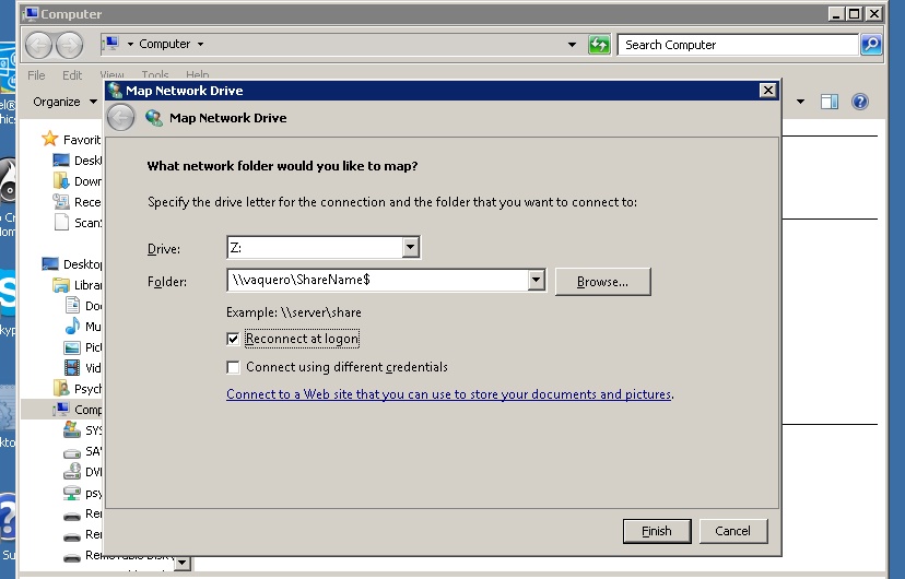 Map Network Drive