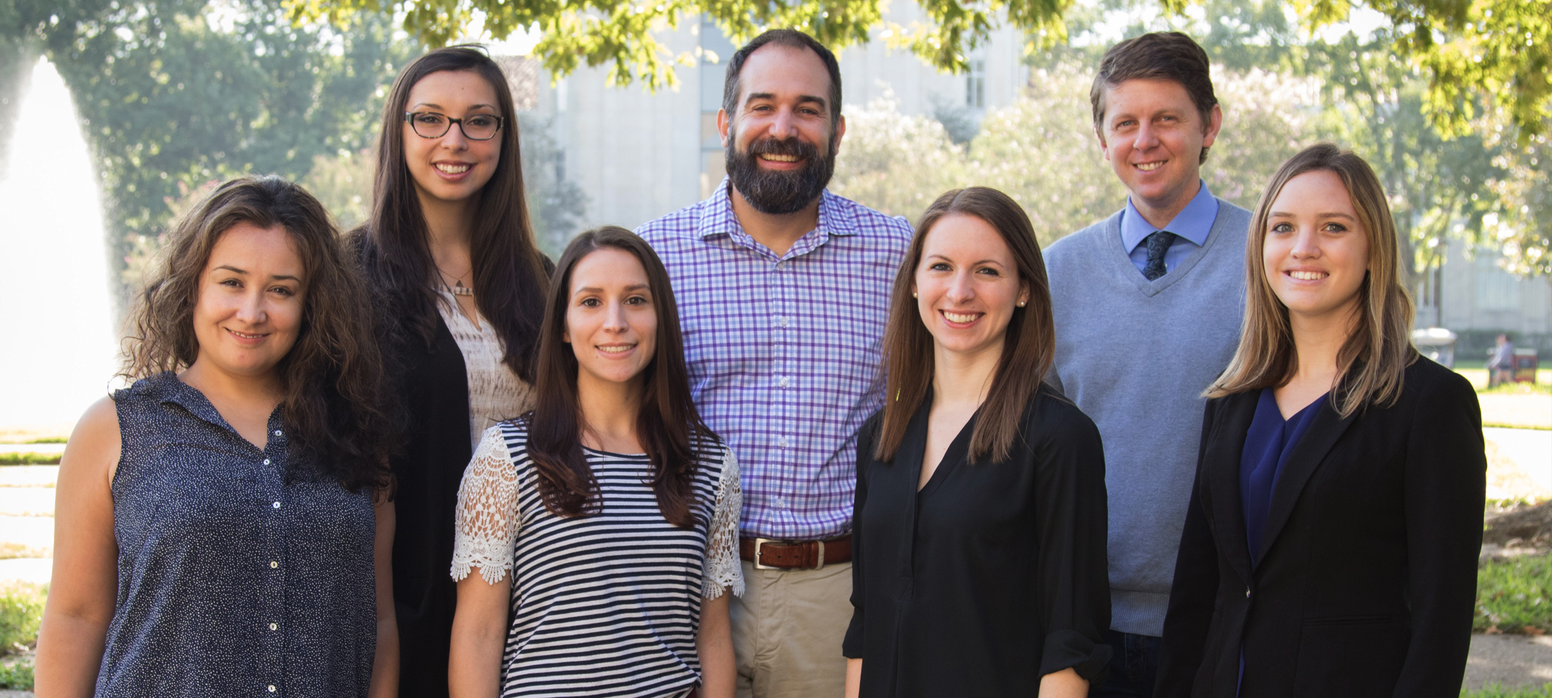 2016-17 (from left to right): David Sheppard, Victoria Kordovski, Professor Woods, Dr. Gunes Avci, Kelli Sullivan, and Savanna Tierney