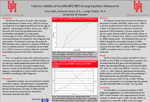 SWPA 2012: Criterion Validity of MSI-BPD