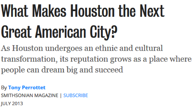 What Makes Houston the Next Great American City