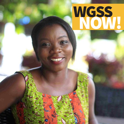 A headshot of Dr. Darkwah in a bright yellow patterned dress