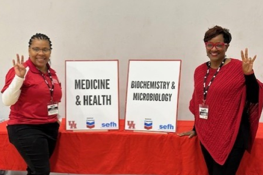 Environmental Health & Safety Director volunteers at Science & Engineering Fair of Houston 