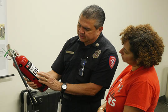 Fire & Life Safety Conducts Safety Training for the Student Health Center 