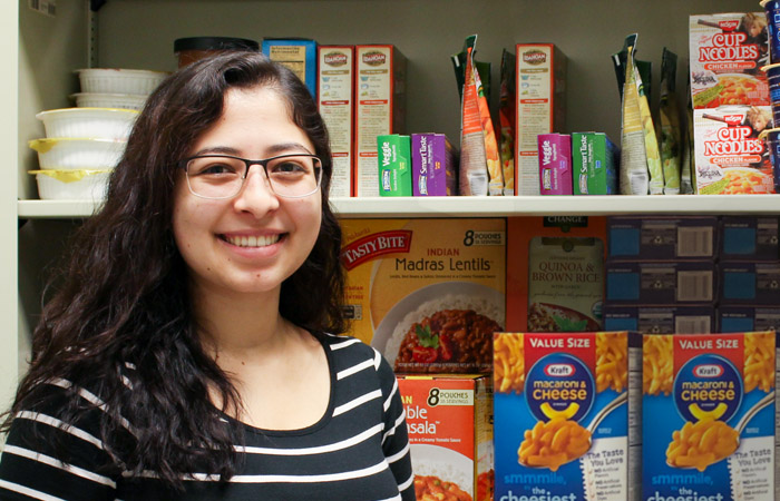 Student at pantry