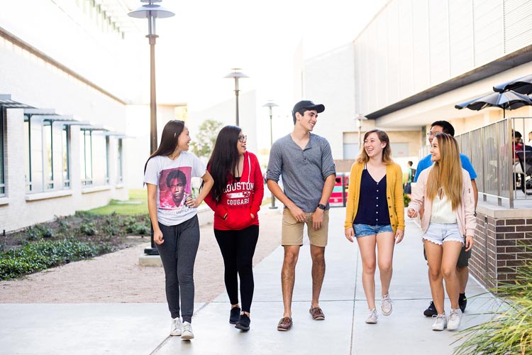 Group of students walking