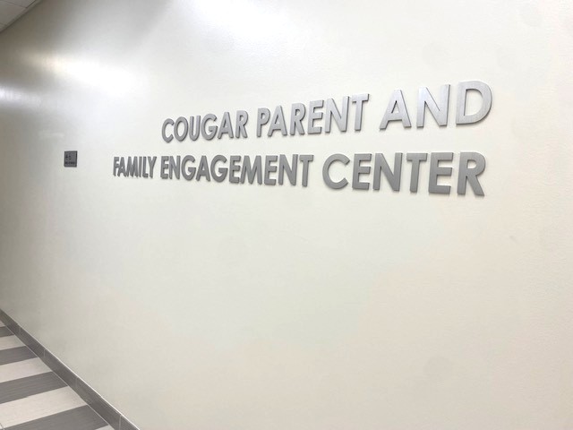 Cougar Parent & Family Engagement Center Sign