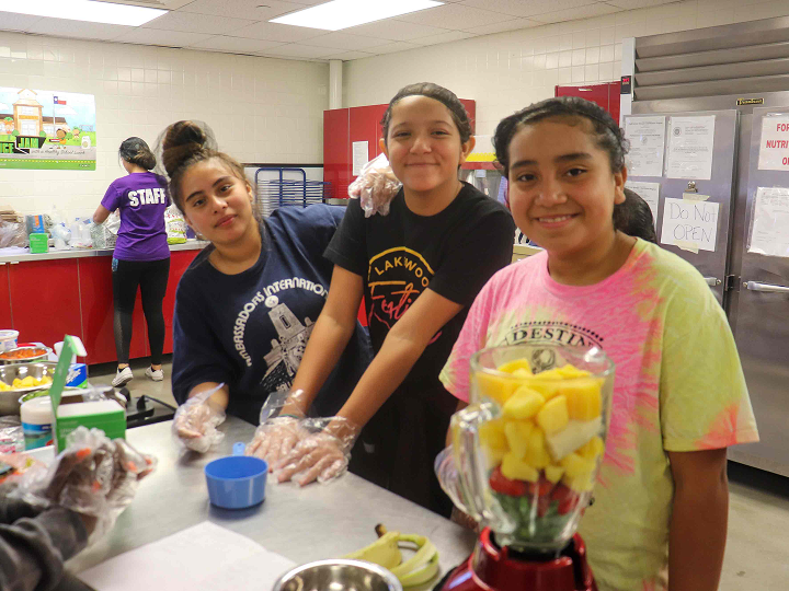 A group of three students