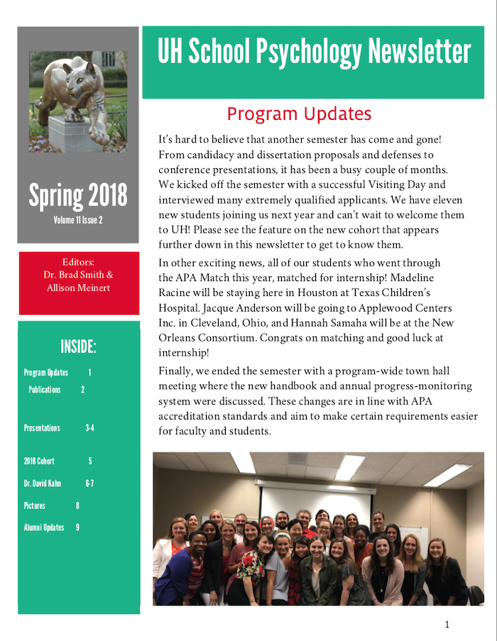 Spring 18 Newsletter
