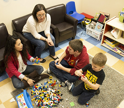 students and teachers at the Journey School of Houston