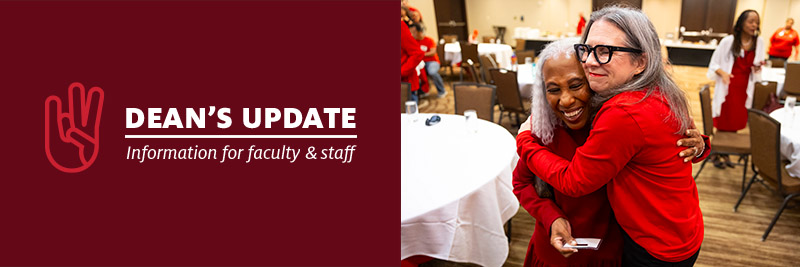 Dean's Update: Information for Faculty and Staff: Image of the UHCOE Dean Cathy Horn and Associate Professor Vera Hutchison