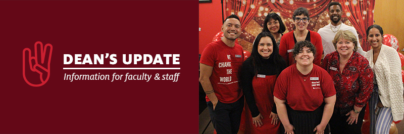 Dean's Update: Information for Faculty and Staff: Image of a group of people who work in the office of student success at the UH College of Education