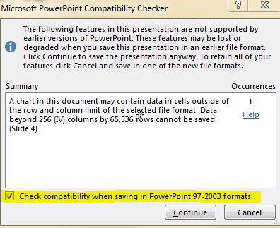 PowerPoint compatibility