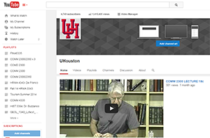 UH Youtube channel screen
