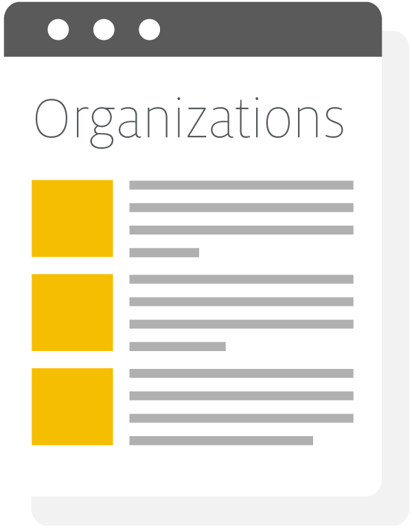 organizations screen illustration