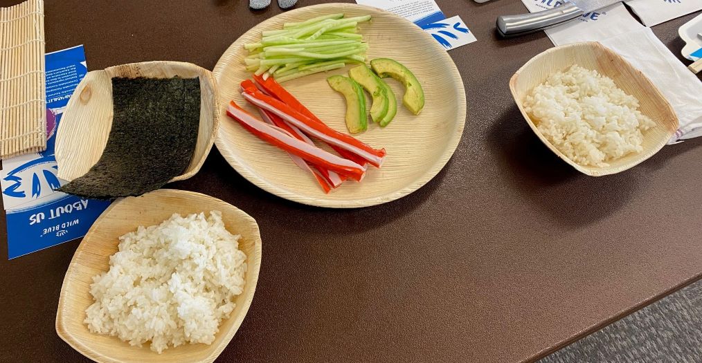 Ingredients for making sushi