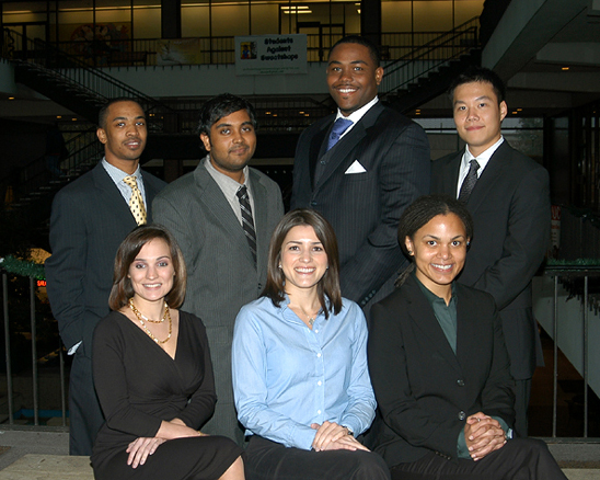 Standing, left to right: Riah Greathouse, Shiv Srivastava, Jamie Hart & Andrew Leba Seated: Rachael Parker, Natali Blevins & Melissa White