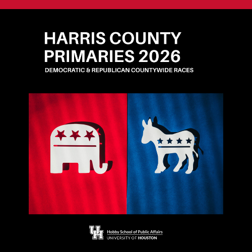Harris County Primary 2026 report cover with black and red colors