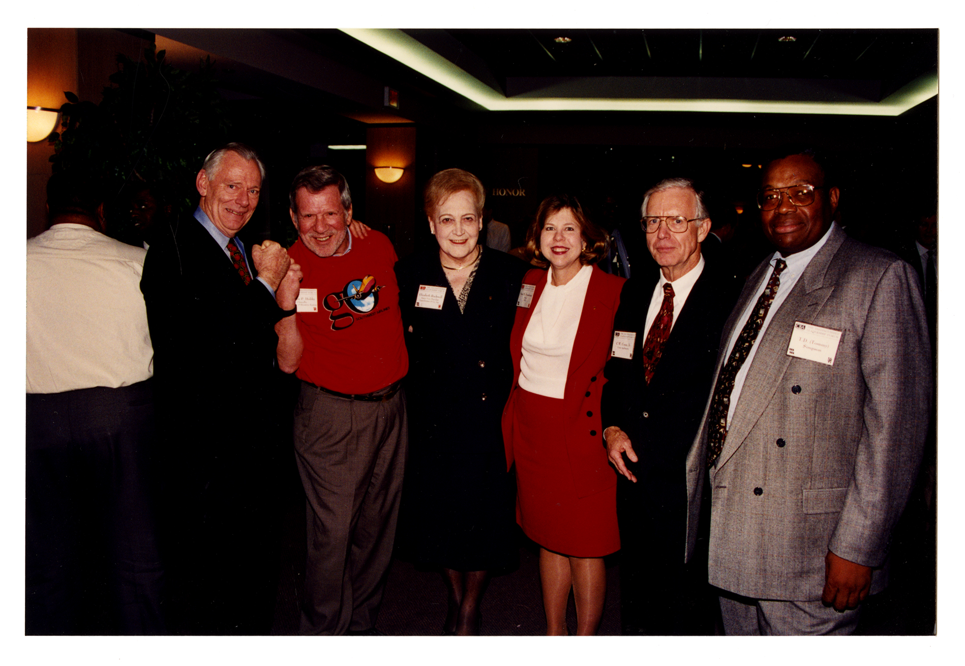 Elizabeth at a UH event with Bill Hobby.