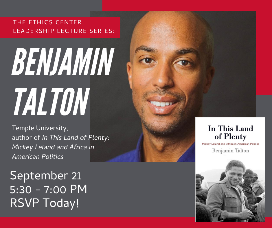 event flyer for speaker Benjamin Talton 