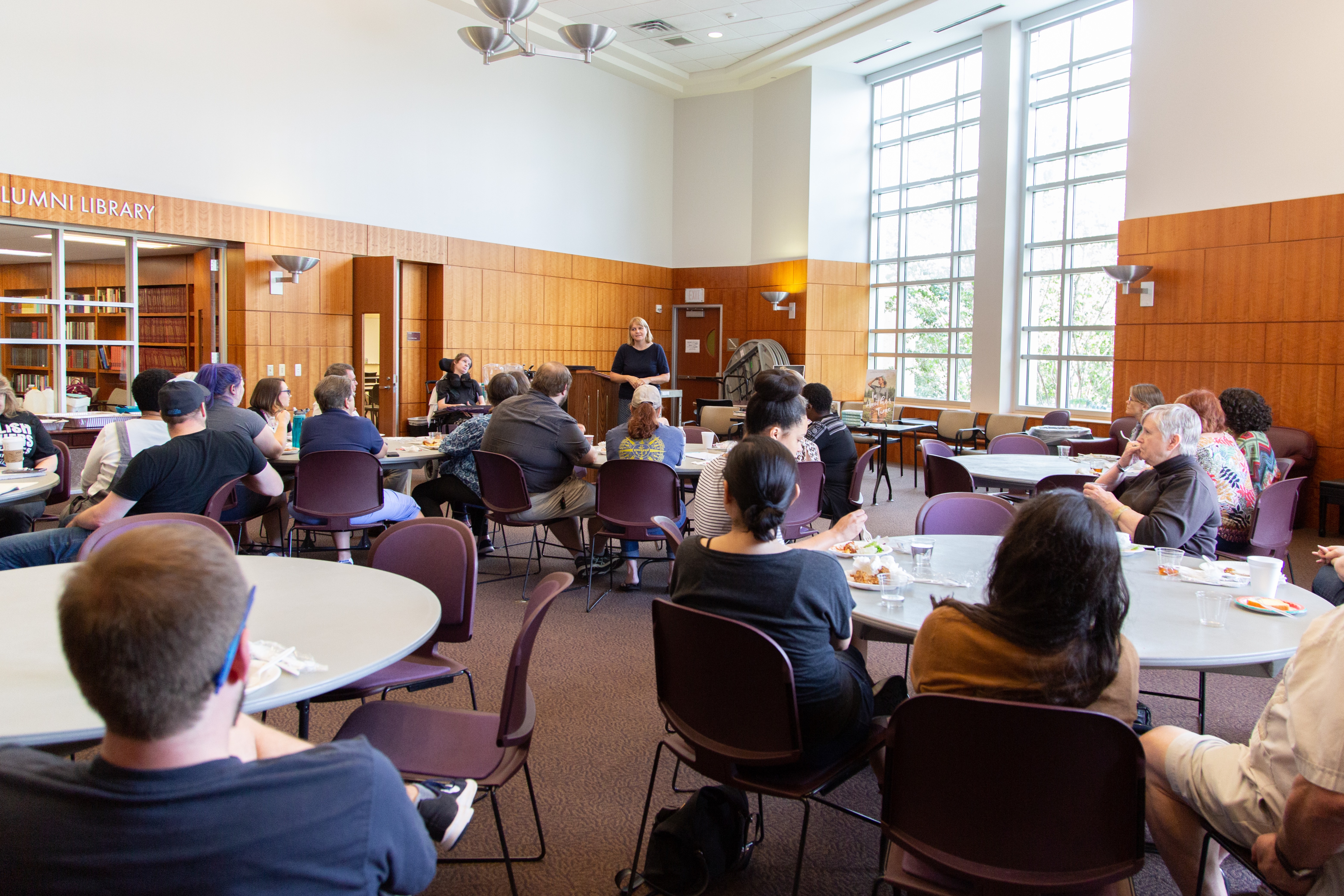 group of people at a lecture