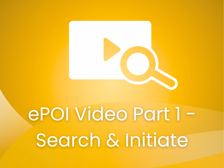 ePOI Training&nbsp;Part 1 - Search & Initiate