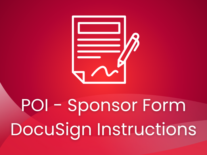 POI-Sponsor Form DocuSign Instructions