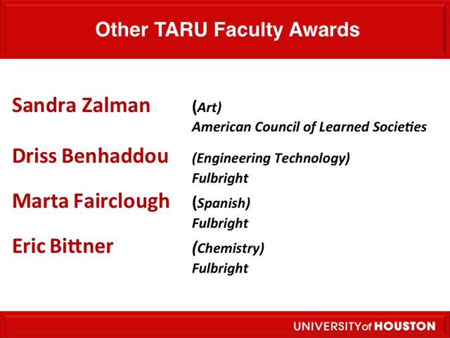 Other TARU Faculty Awards