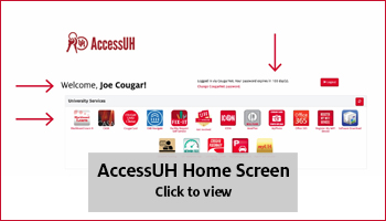 AccessUH Home Screen
