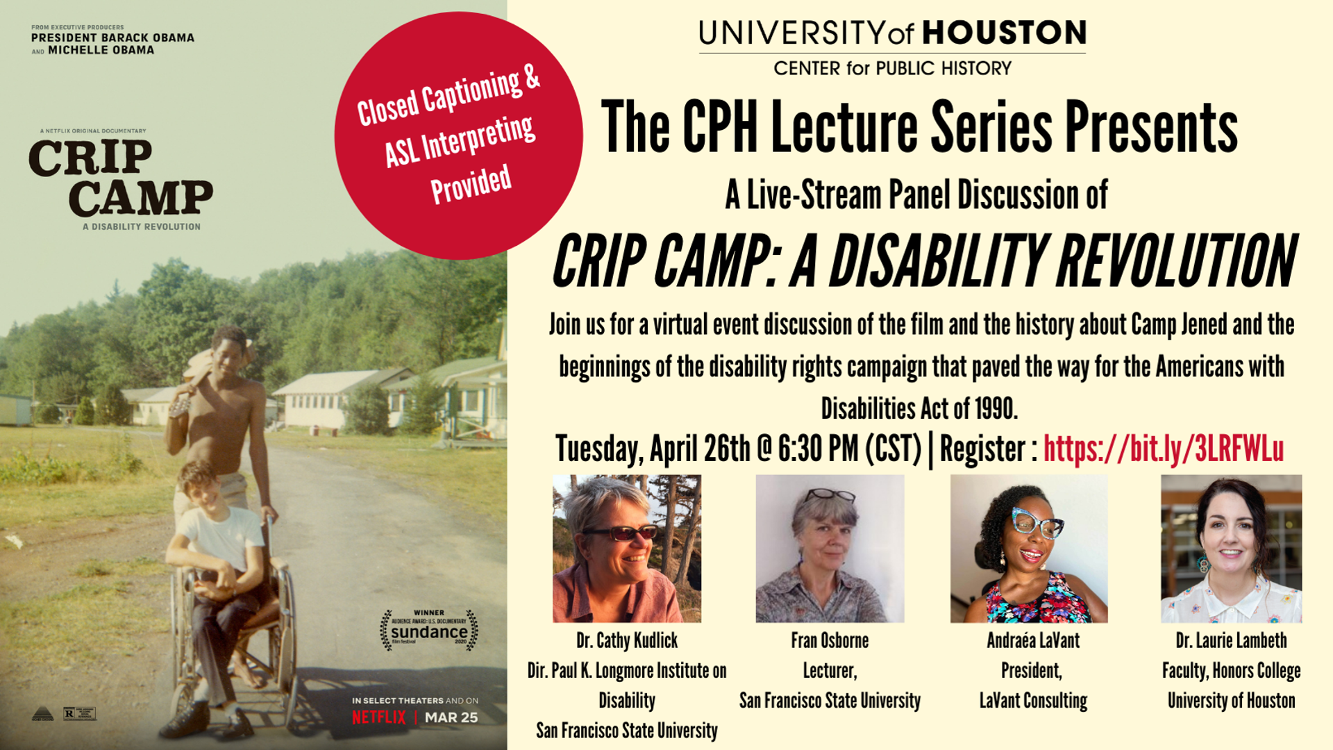 CRIP CAMP : A Disability Revolution, Panel Discussion