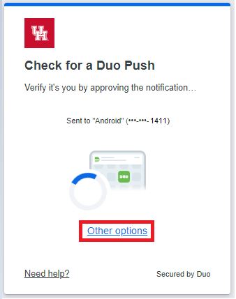 New DUO Adding SMS Text Option Step 1