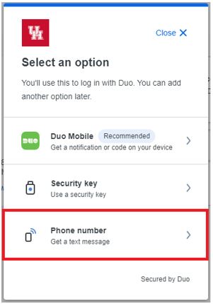 New DUO Adding SMS Text Option Step 5