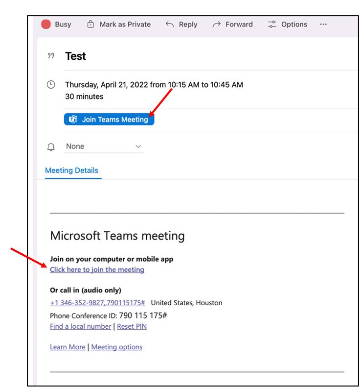 Join a Meeting or Conference Call - Microsoft Teams - Mac