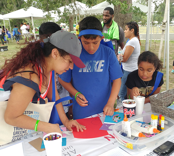 Bayou Greenway Day arts and crafts with Blaffer