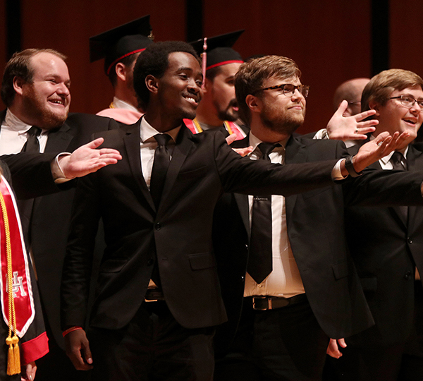 UH choir performing  at Spring 2017 Convocation.