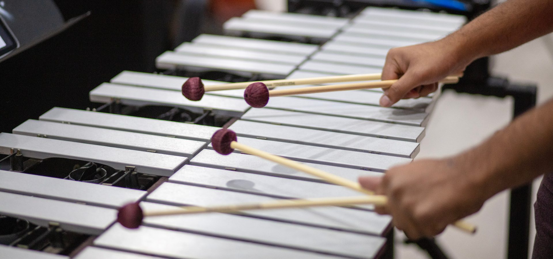 A vibraphone with mallets