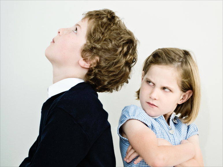 Two children arguing