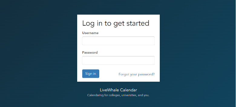 Log In Screen